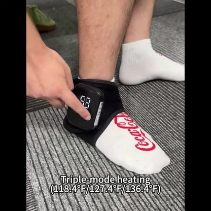 Heated Ankle Wrap Massager with Five Heat Levels, Three Vibration Modes and One- or Two-Piece Options