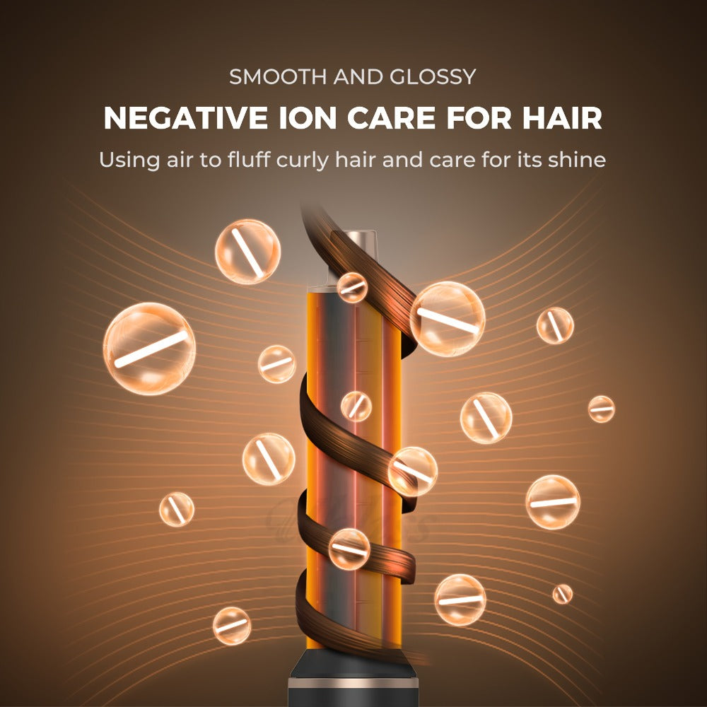 Hot Air Brush 5-in-1 Hair Dryer Brush with Round Barrel, Blow Dry, Curl, Straighten & Add Volume