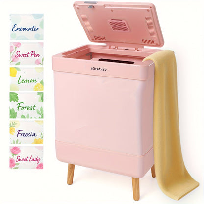 Electric Towel Warmer 35L Large Capacity Foldable Blanket Warmer with Timer & Drying Mode, Fast Heating