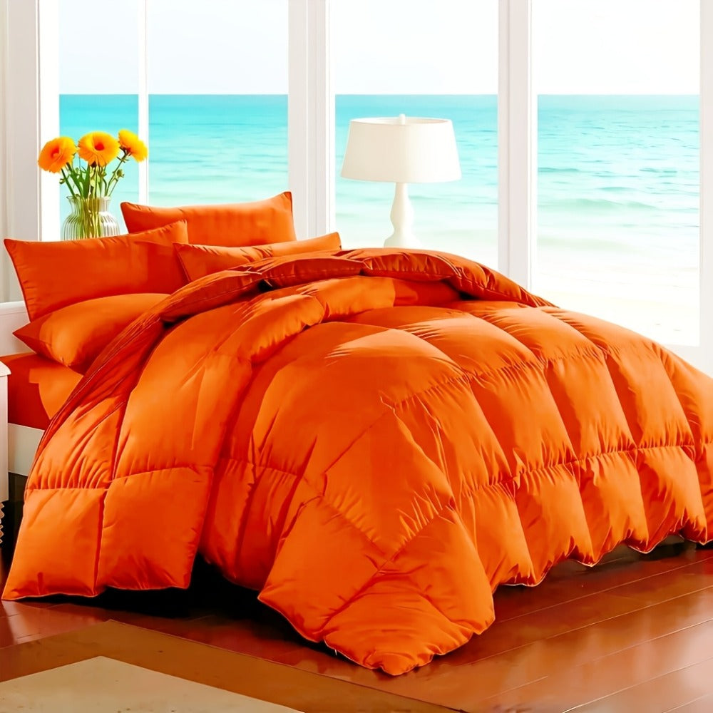 Comforter Set 7-Piece Bed in a Bag Queen King Full Soft Microfiber Down Alternative Comforter Fitted Sheet Flat Sheet Pillow Shams