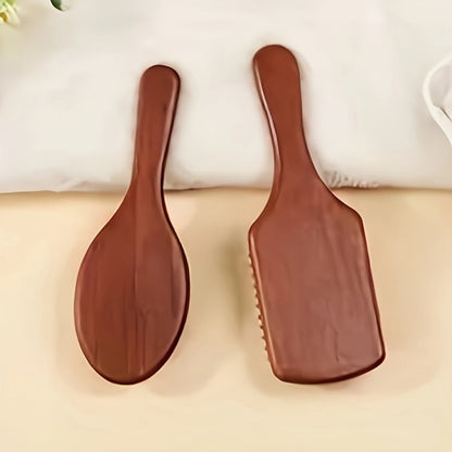 Hair Accessories Personalized Wooden Hair Brush with Engraved Name and Round or Square Shape