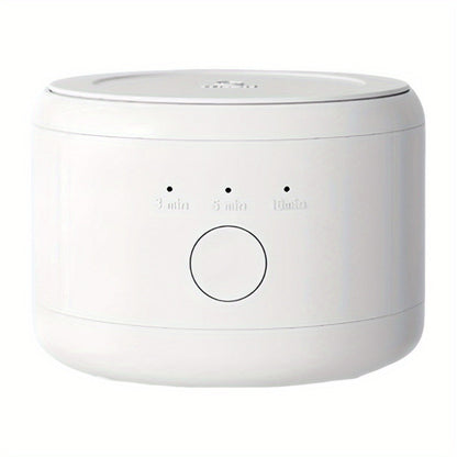 Electric Ultrasonic Cleaner Machine for Dentures Jewelry & Glasses – USB Rechargeable 3 Speeds Auto Timer 180ml Tank One-Touch Portable