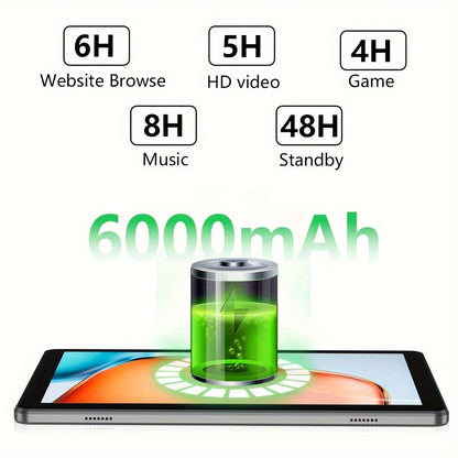 Android Tablet 10-Inch with Android 13, GPS, GMS Certification, 32GB Internal Storage and 6000mAh