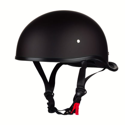 Motorcycle Helmet Open-Face Half-Shell in Size M with TXW, FLH or YUN Graphics and Quick-Release Chin Strap