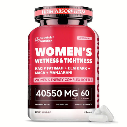 Women's Intimate Wellness Capsules with Kacip Fatimah, Manjakani & Maca Root - Natural Hydration