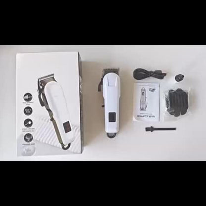 Professional Hair Clipper Kit 9-in-1 Trimmer for Haircut Bald Head Shaving LCD Display for Everyday Face, Beard and Body Grooming