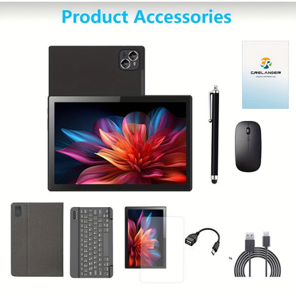 Android Tablet 10.1-Inch CRELANDER with Android 13, 4G LTE, Deca-Core CPU and 128GB Internal Storage