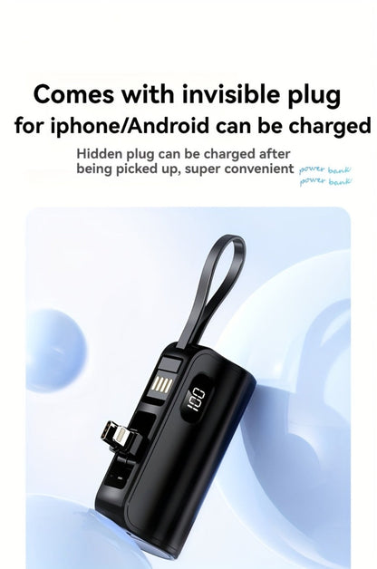 6000mAh Power Bank Gift Set with 22.5W Label, Fold-Out Connectors, Data Cable, Bracelet and Display