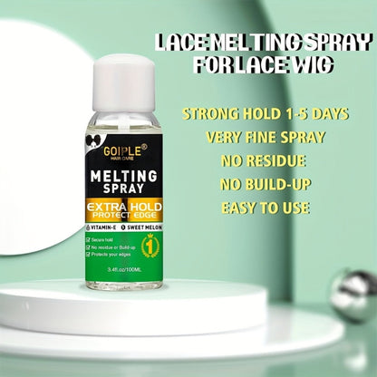 Lace Wig Installation Kit, 10-Piece Set with Melting Spray, Liquid Bottles, Bands, Caps, Combs and Brushes