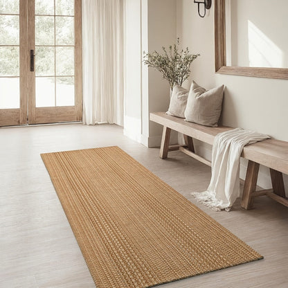 Braided Woven Indoor Rug with 2 x 3-Foot to 6 x 9-Foot Sizes and One Two-Piece Gray Mat Set