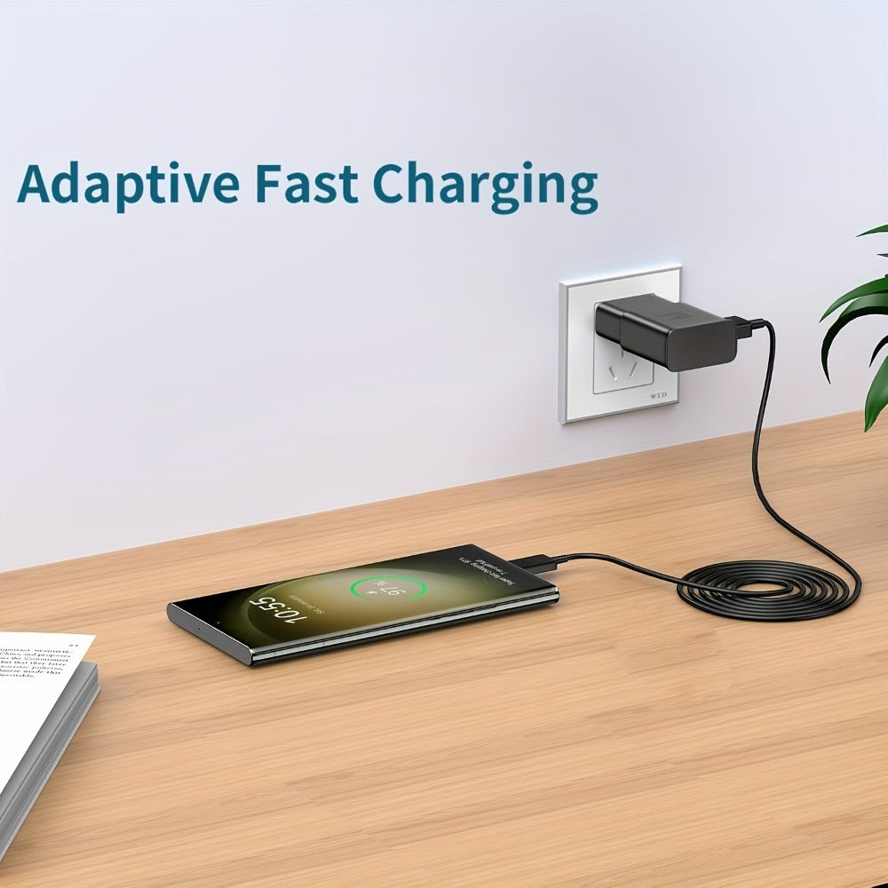 USB Wall Charger Compatible with Samsung Galaxy S25 S24 S23 S22 S21 S20 S10 S9 S8 S7 Note 10 - Adaptive 5V 2A Fast Charging