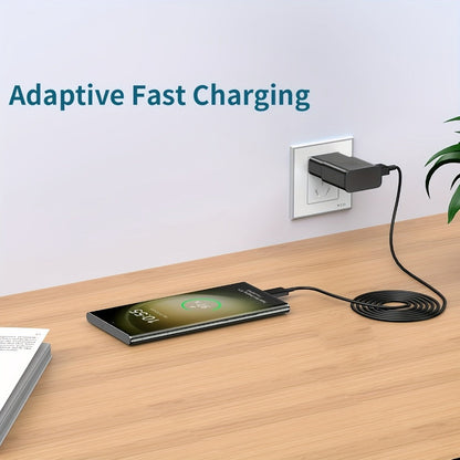 USB Wall Charger Compatible with Samsung Galaxy S25 S24 S23 S22 S21 S20 S10 S9 S8 S7 Note 10 - Adaptive 5V 2A Fast Charging
