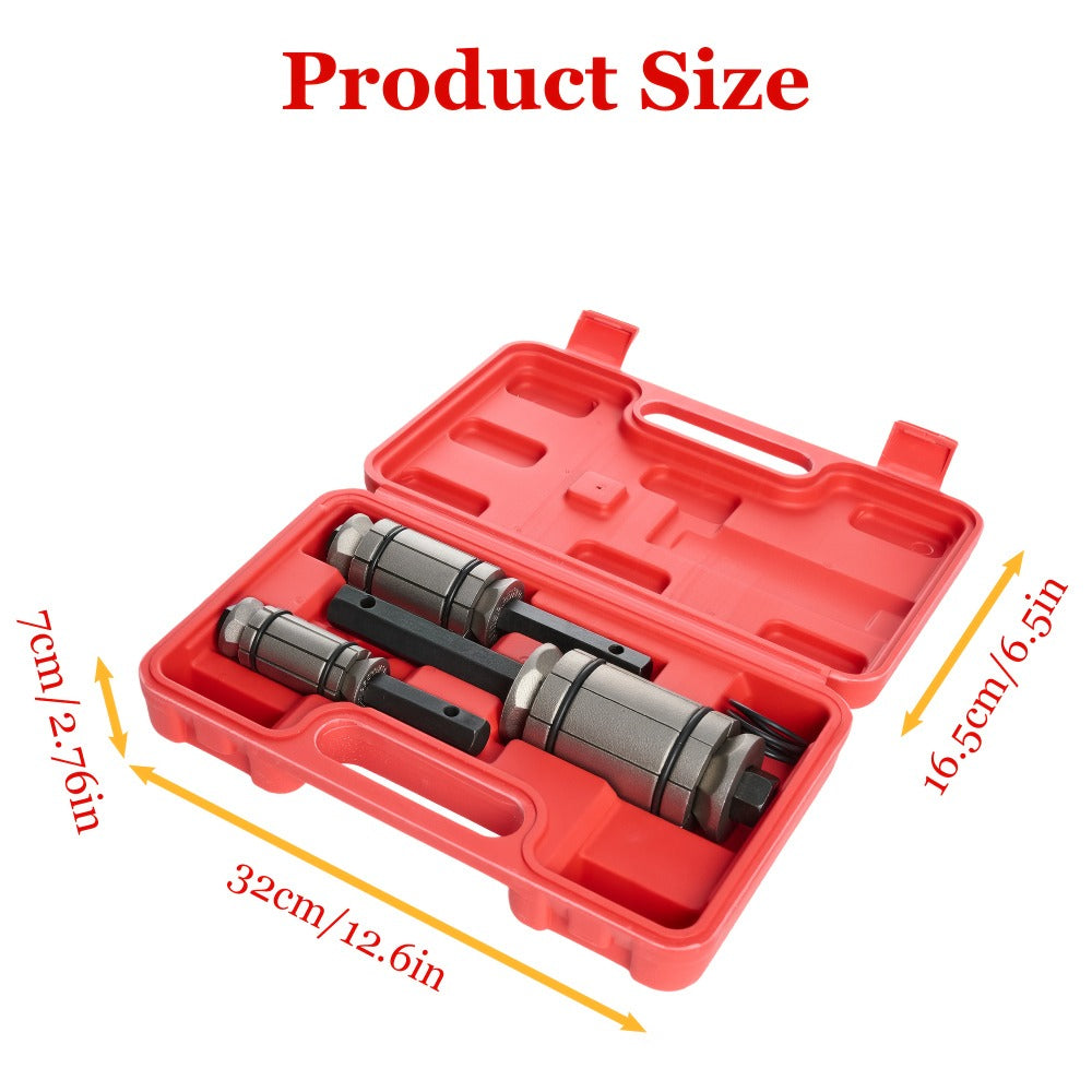 Exhaust Pipe Expander Set 3-Piece – Heavy-Duty Forged Carbon Steel Muffler & Exhaust System Repair Tool Non-Slip Grip for Car, Truck