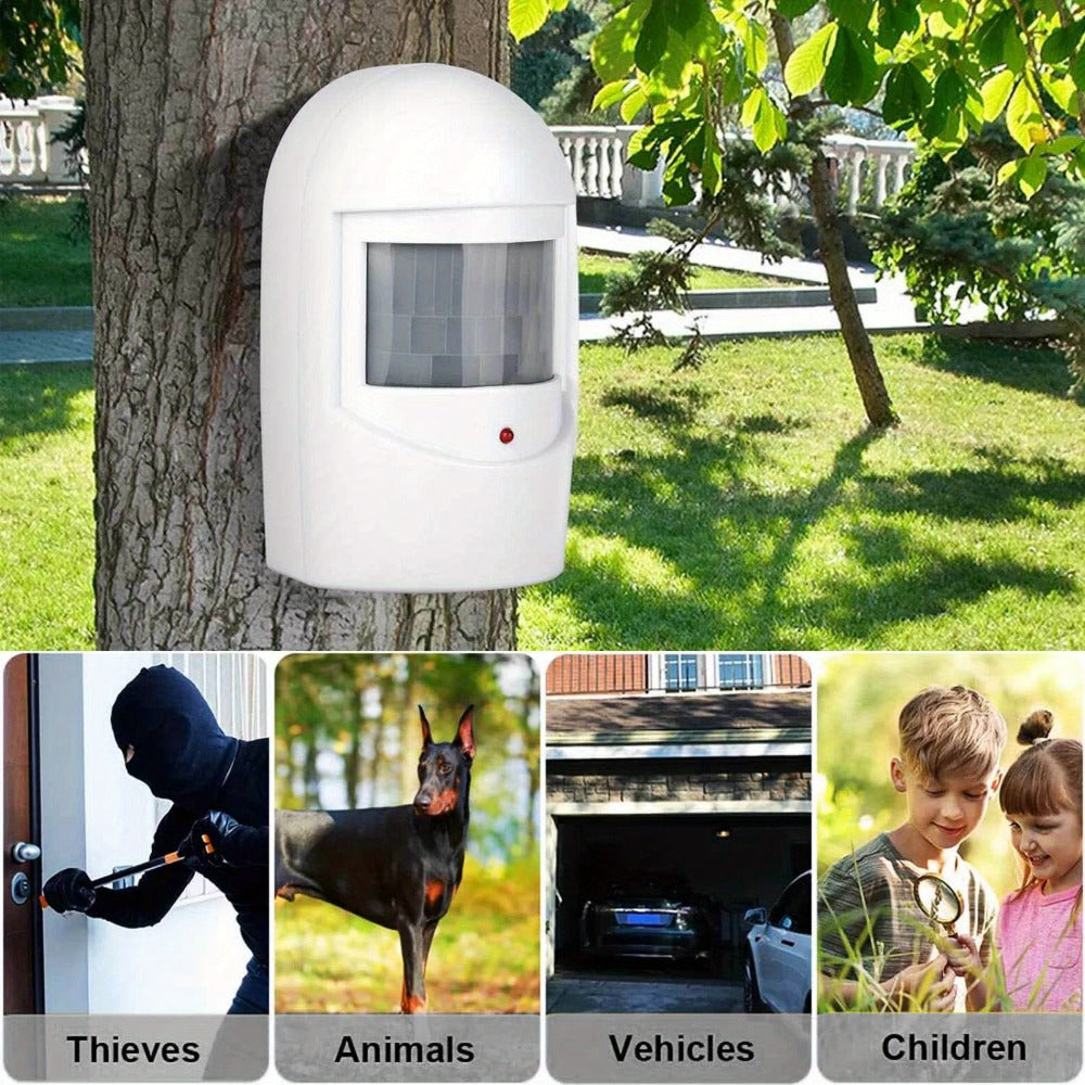 Wireless Driveway Alarm Motion Sensor, Infrared PIR Security Alert System 328ft Range 110dB Chime