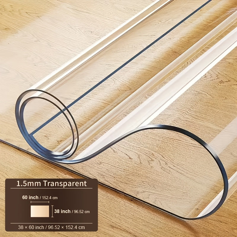 Tablecloth Clear PVC Protector in 1.5mm Thickness with 35 Rectangle and Square Size Options