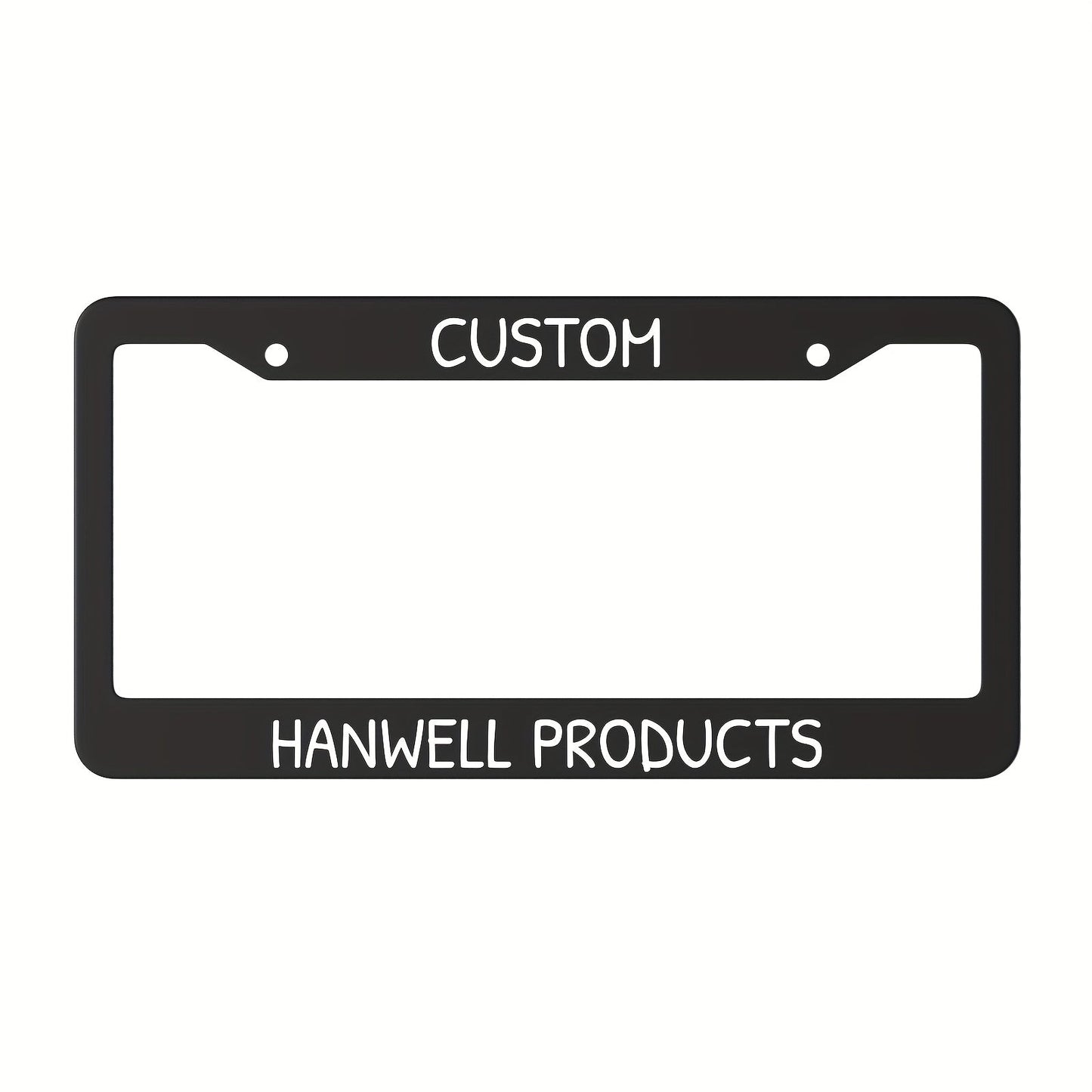 Custom License Plate Frame – 6 Font Styles, Heavy-Duty Weather-Resistant Car Tag Holder, Personalized Front & Rear License Plate Border
