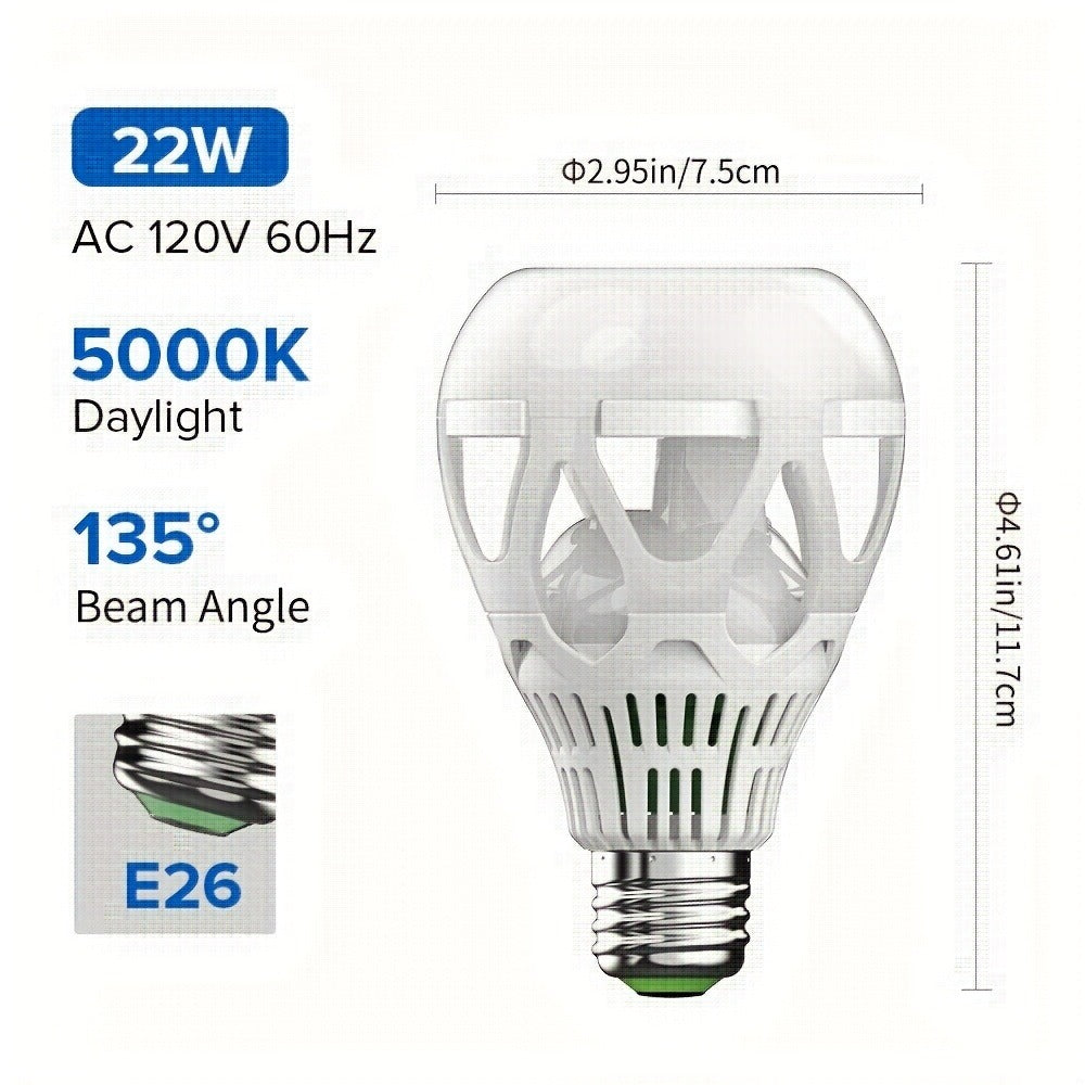 SANSI A21 LED Light Bulbs, 22W E26 Four-Pack with 3000-Lumen Marking in 3000K Warm or 5000K Daylight White