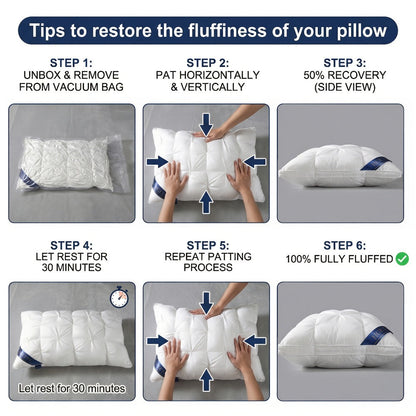 Pillows 2 Pack Queen King Size – Luxury Hotel Quality Deep Sleep Neck Support Pillow High Fluffiness Soft Breathable Fabric All Season Bed
