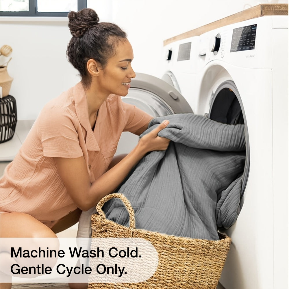 Muslin Blanket 100% Cotton 6-Layer, Breathable Gauze Throw for Couch & Bed, All Season, 13 Colors