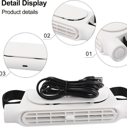 USB Car Seat Fan with Enclosed Air Outlet, Three Speed Settings and White or Black Color Options