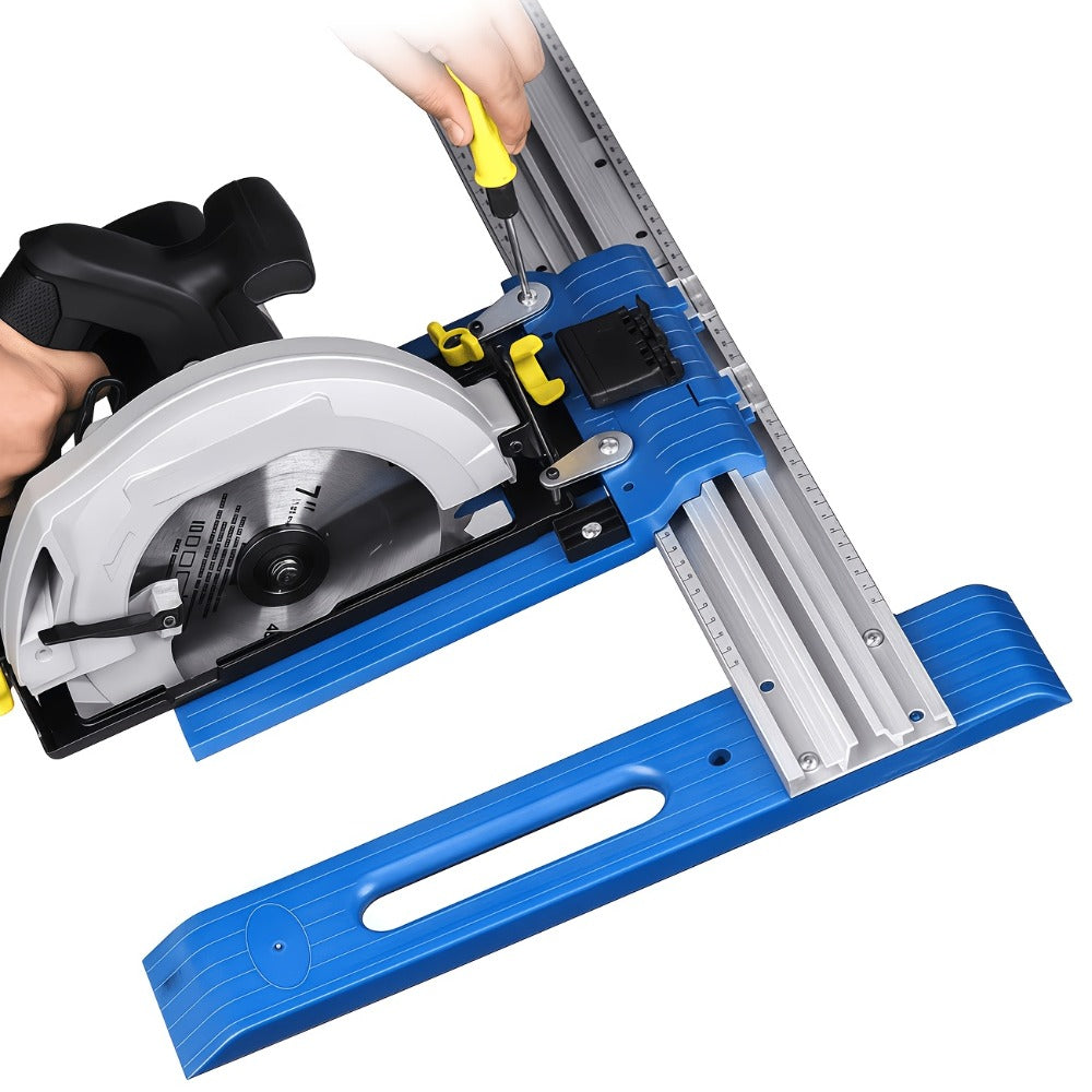 Circular Saw Guide Rail Heavy Duty Metal Manual Precision Cutting Tool for DIY Woodworking Construction Straight Cut Guide No Electricity