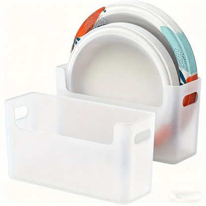 Plate Rack Kitchen Organizer Stackable Plastic Holder for 6 to 9.5-Inch Plates in Single or Multi-Piece Sets