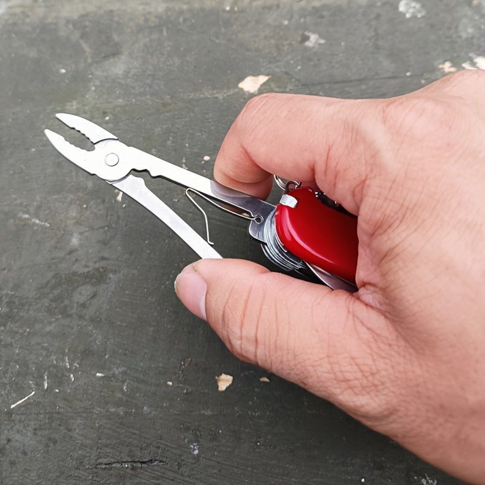 Multitool Pocket Knife 17-in-1, Includes Screwdriver, Pliers, Scissors, Bottle Opener & More, Portable Multi-Tool for Camping