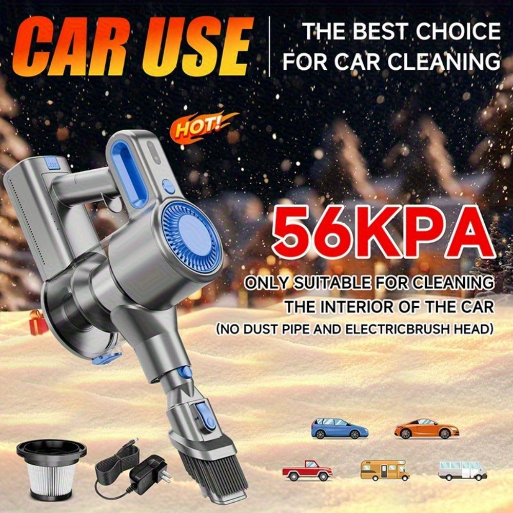 Cordless Stick Vacuum Cleaner 56-68Kpa, 8-in-1 Handheld Vacuum with Rechargeable Battery, 45 Min Runtime for Hard Floors