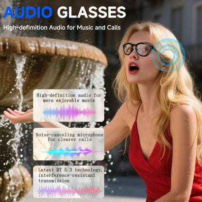 Smart Glasses 4K Camera Variant with Translation, Object Recognition, Open-Ear Audio and USB-C Charging