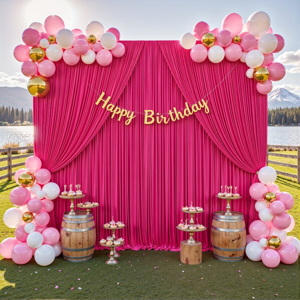 4-Pack 5x10ft Elegant Spandex Photography Backdrop | Wear-Resistant, Wrinkle-Free, Soft & Opaque Party Decoration Banners for Weddings