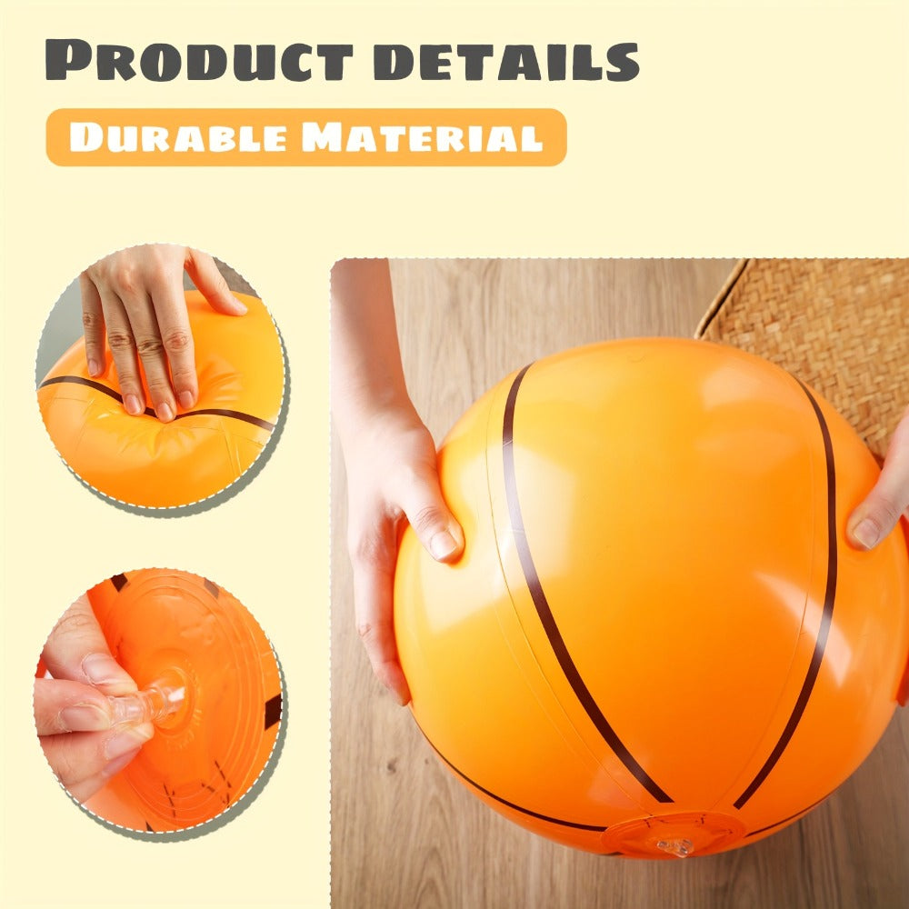 Inflatable Basketball Beach Ball 8 Pack 12 Inch for Birthday Party Decorations Pool Favors Goodie Bag Stuffers