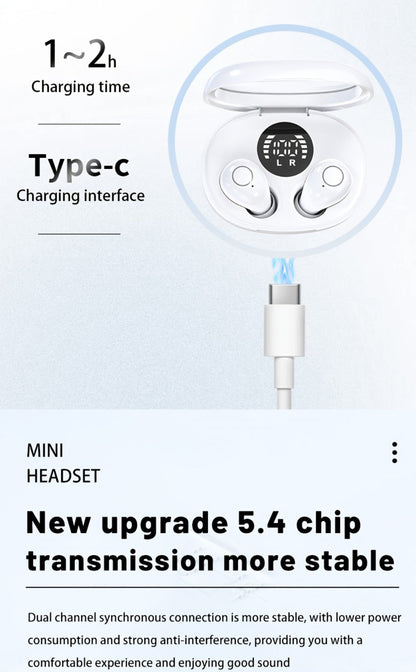 Invisible Sleep Earbuds Bluetooth 5.4 Mini Ultra Compact True Wireless for an Everyday Personal Care Routine