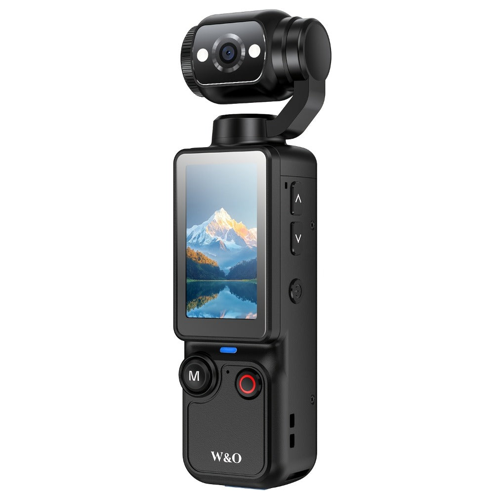 4K UHD Pocket Body Camera 32GB Card 2000mAh Battery 16X Zoom 180° Rotation 1.9-Inch Screen Mini Video Audio Cam for Outdoor Sport Bike