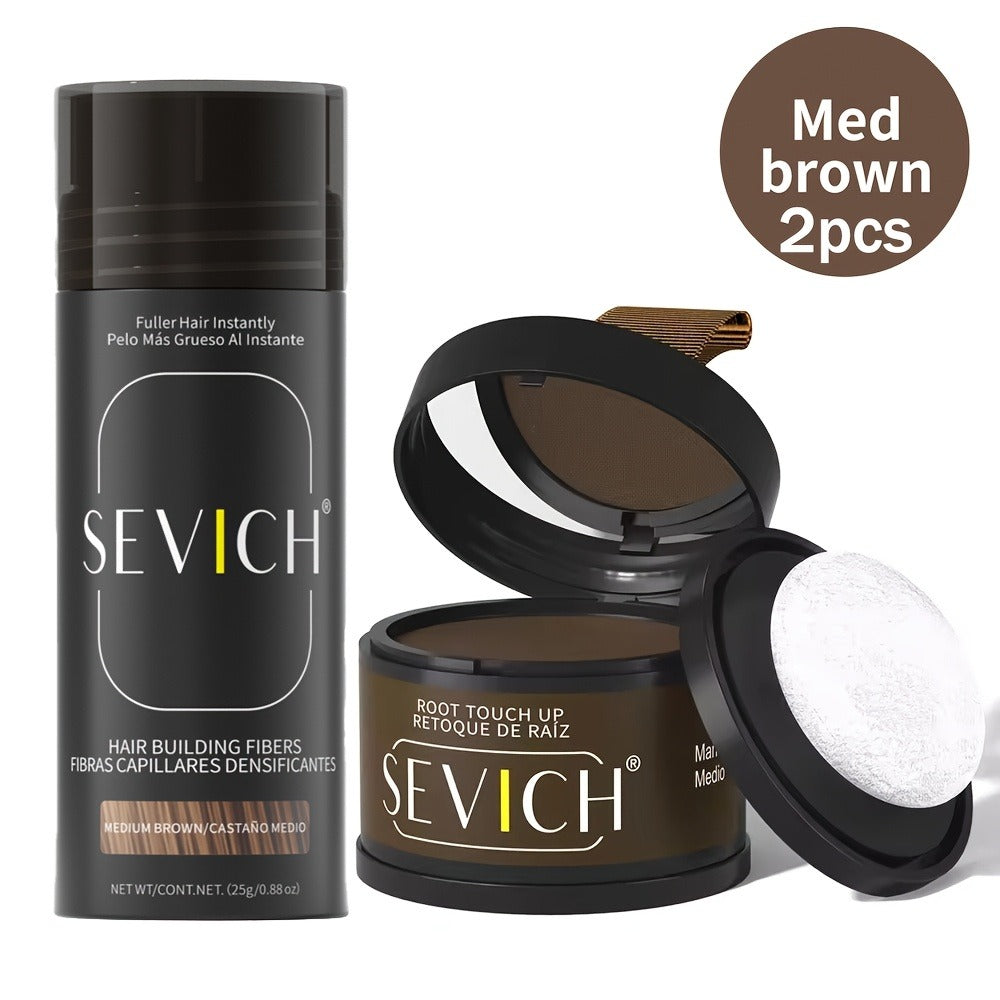 Thinning Hair Root Coverage Powder with Brush, Instant Hairline Concealer Natural Shadow Effect