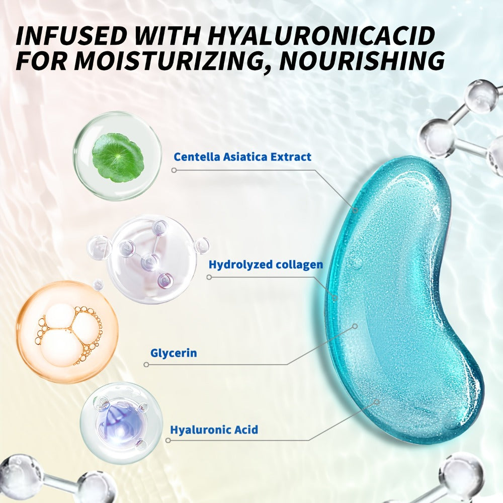 Hyaluronic Acid Eye Mask 25pcs – Collagen & Glycerin Under Eye Patches for Dark Circles, Puffiness & Deep Hydration