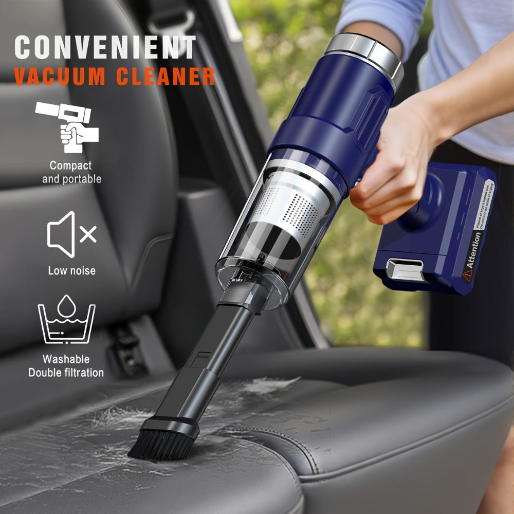 Handheld Vacuum Cleaner with 4KPa Suction, USB Charging, Crevice Tool and Three Color Options