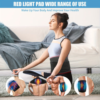 Wearable 210-LED Red and Infrared Light Pad, 16.1 x 7.9 Inches with Five Brightness and Six Timer Settings