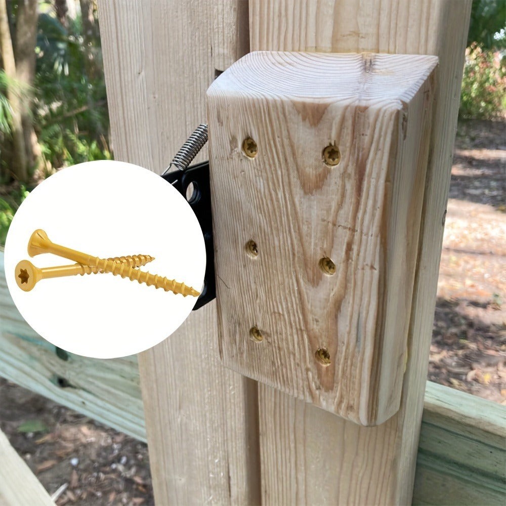 400pcs #10 x 3-1/2" Torx Wood Screws Yellow Ceramic Coating for Entryways, Bedrooms and Living Spaces