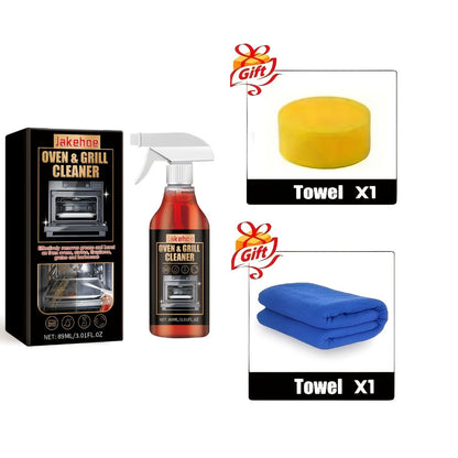 Oven Cleaner Foam Spray 3-Pack Stove & Grill Degreaser Removes Stubborn Baked-On Grease for Home Cooking, Dining and Outdoor Meals