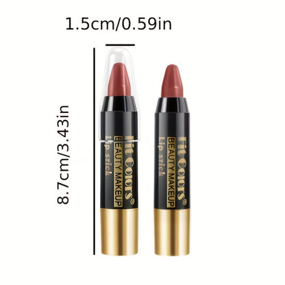 Glossy Crayon Lipstick Set 6 Pack Nourishing Lip Color, for Makeup, Travel and Everyday Vanity Use