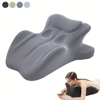 Wedge Pillow for Stomach Sleepers - Memory Foam Support for Cervical, Lumbar & Leg Elevation, Breathable Cover