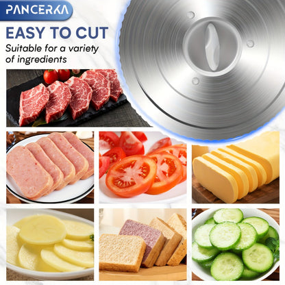 Electric Meat Slicer 0-15mm Adjustable Thickness, Home & Commercial Deli Food Cutter for Meat, Vegetables