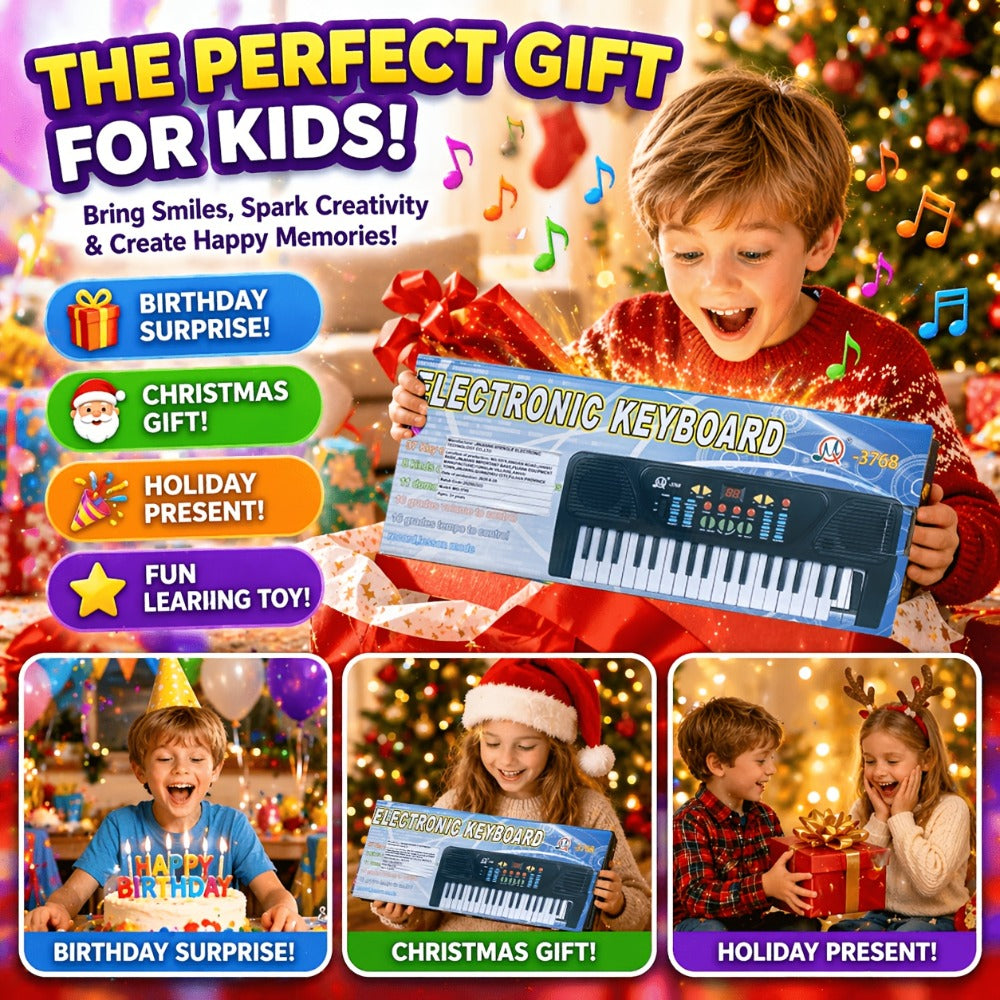 Kids Keyboard Piano 37 Keys with Microphone, Portable Electronic Piano with the Listed Color, Size or Set Options for Everyday Use
