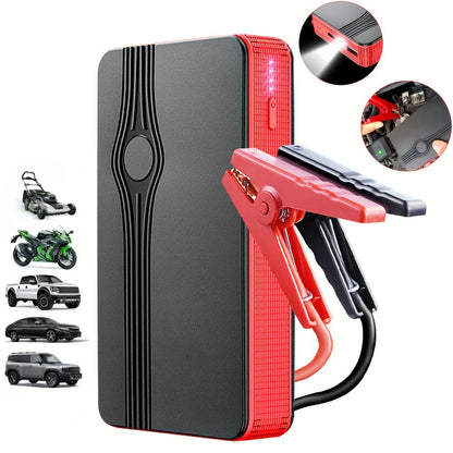 Portable Car Jump Starter Power Bank 200A Peak – 12V Emergency Battery Booster for Gas Engines Under 2.0L, USB & Type-C Charging, LED Light