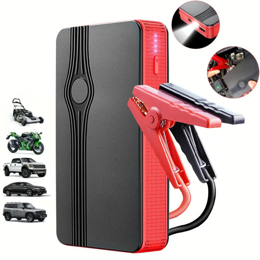Portable Car Jump Starter Power Bank 200A Peak – 12V Emergency Battery Booster for Gas Engines Under 2.0L, USB & Type-C Charging, LED Light