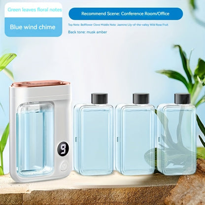 Essential Oil Aromatherapy Diffuser Set, Mini Humidifier with 7 Spray Levels, 1/4/ Timer, 5.07oz
