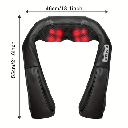 Acupressure Massager, Electric Acupoint Deep Kneading Neck & Shoulder Massager for Back, Waist, Legs