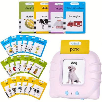 Bilingual English Speaking Flash Cards for Kids, 56 Cards 112 Visual Sight with the Listed Color, Size or Set Options for Everyday Use