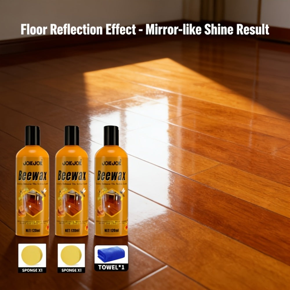 Beeswax Wood Polish & Kit, Natural Wood Furniture Care Wax Deeply Moisturizes, Removes Scratches & Dullness