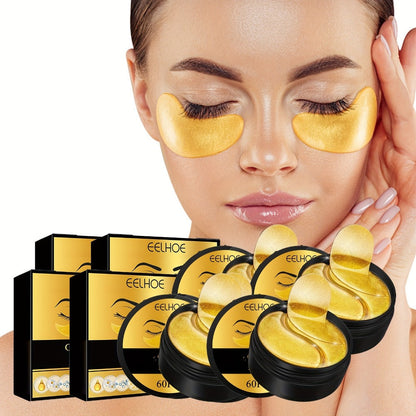 Under Eye Patches 120pcs (2 Boxes) with Hyaluronic Acid, Collagen & Glycerin – Gold Eye Mask for Dark Circles, Puffiness & Fine Lines